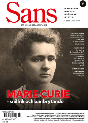 Sans 2/2020: Marie Curie, vidskepelse och den fri viljans vara eller icke vara